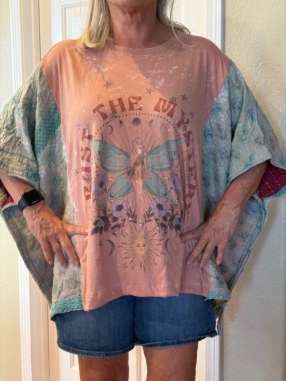 Trust the Mystery Upcycled Kantha Tunoic Top Shirt OS